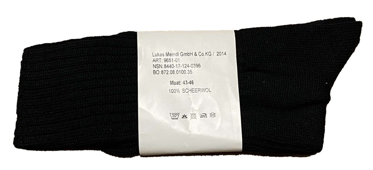 Meindl 100% Virgin Wool Socks Black - Image 2