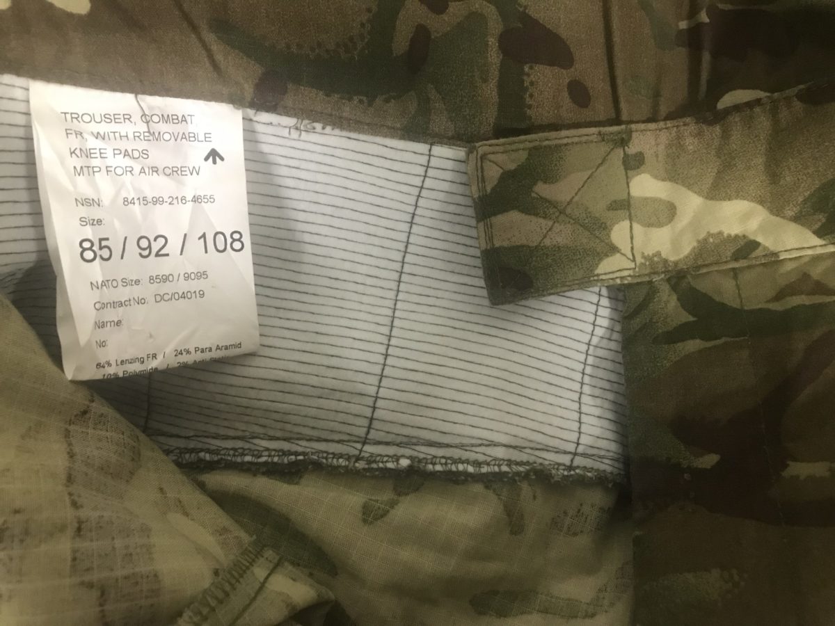 Briti Armee püksid Combat FR with Removable Knee Pad For Air Crew MTP, uued - Image 4