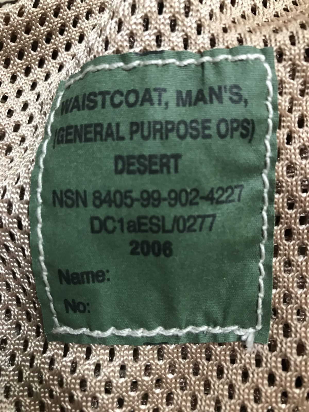 Briti Armee taktikaline vest Waistcoat Desert - Image 3