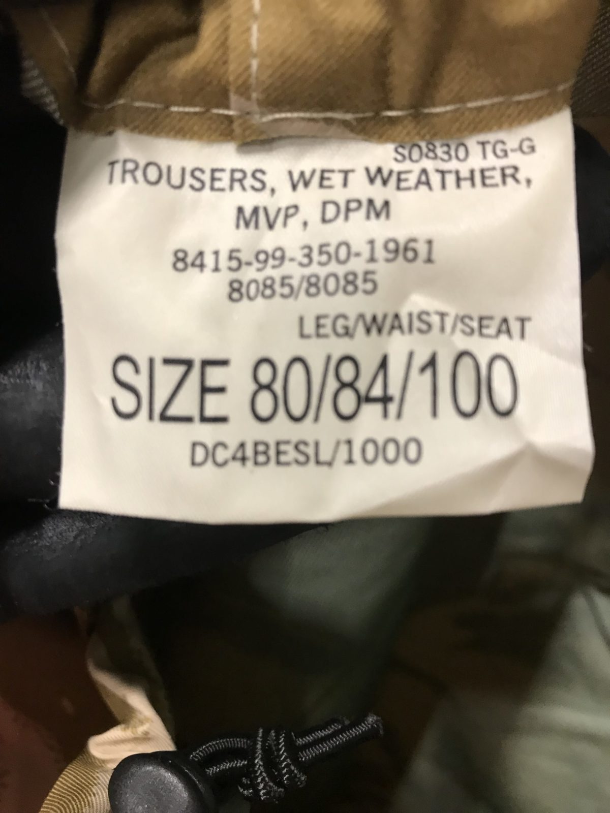 British Army Wet Weather MVP Trousers Desert - Image 3