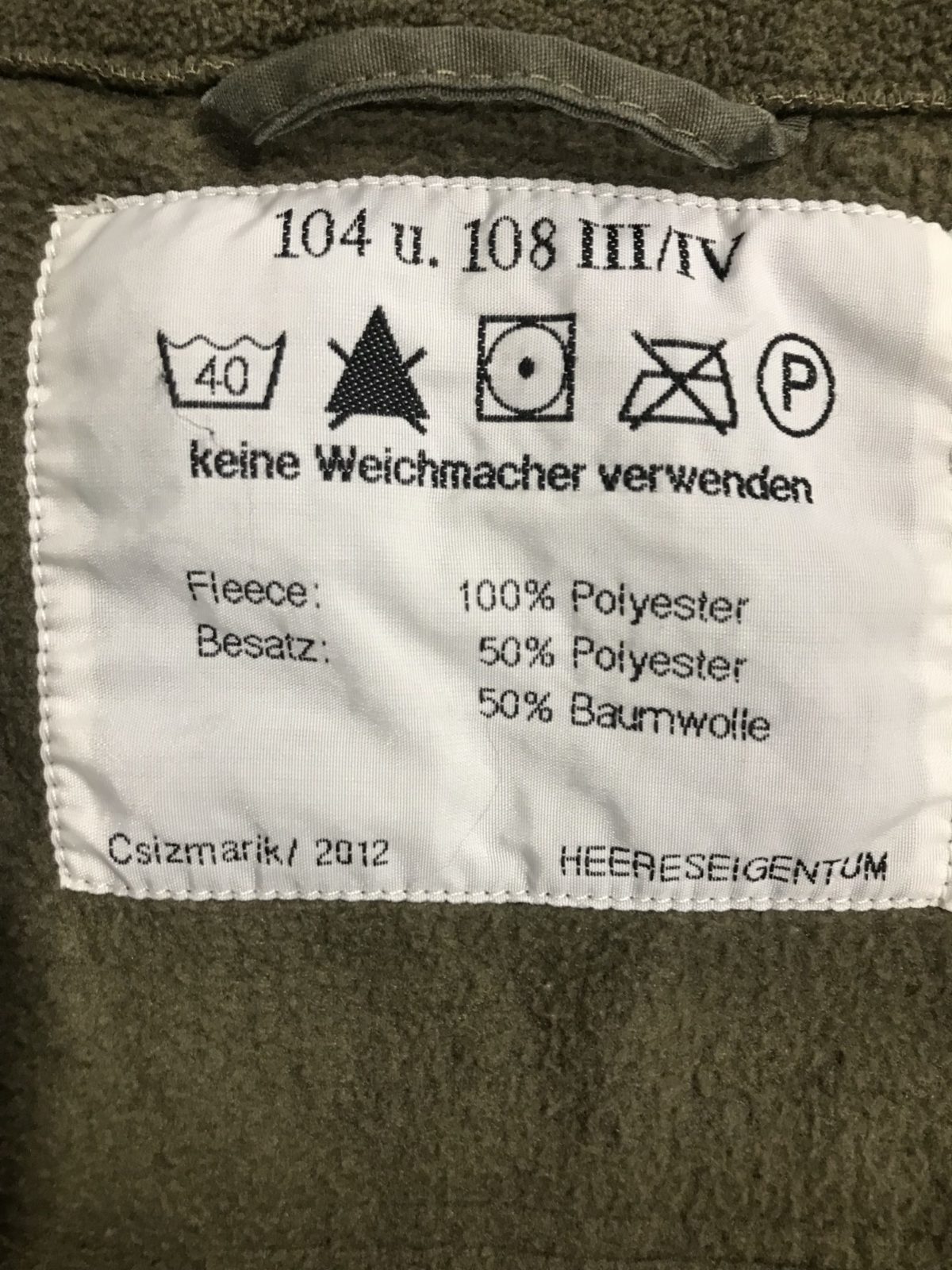 Austrian Army Fleece Jacket - Image 2