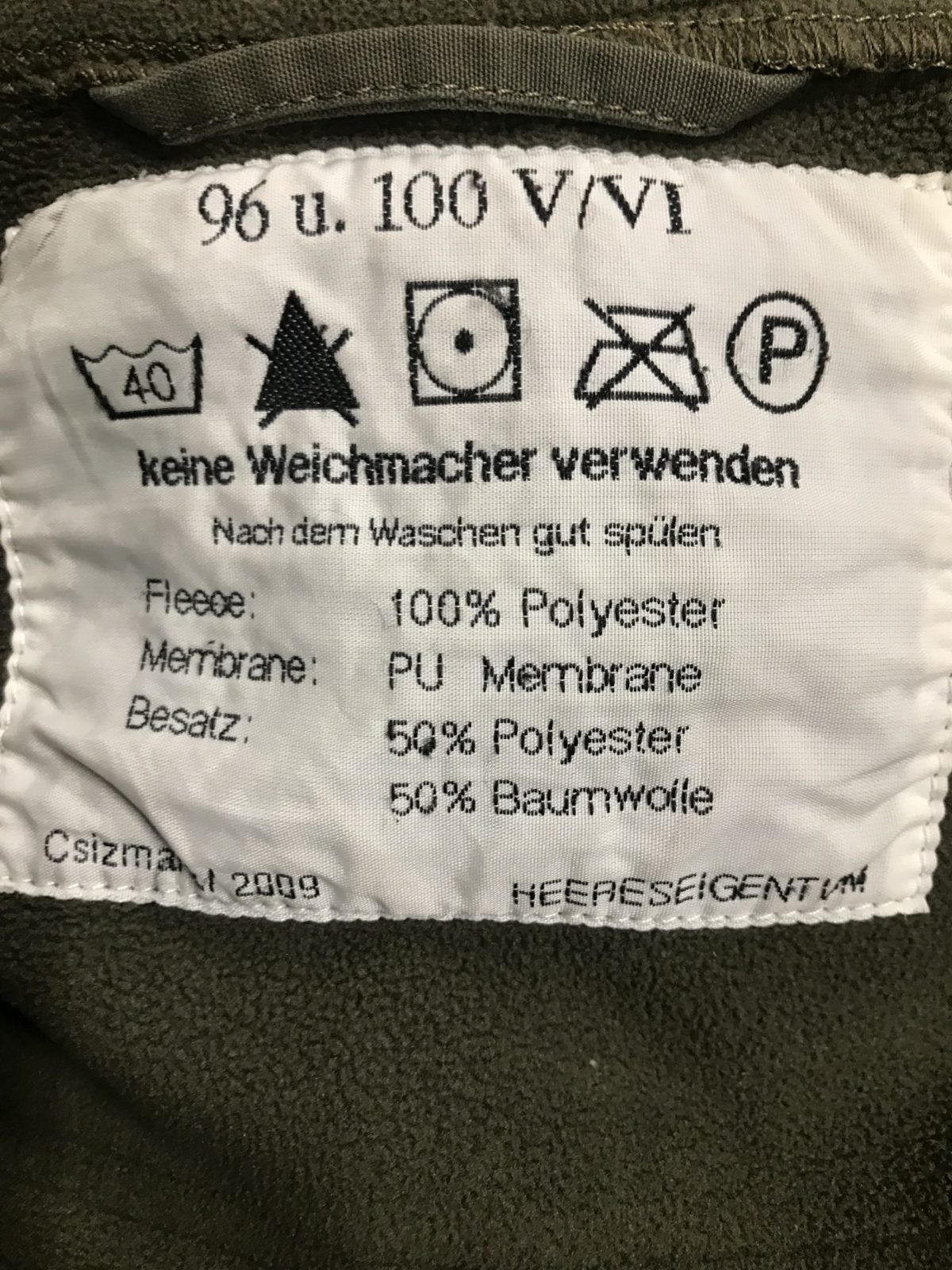 Austrian Army Fleece Jacket w. membrane, used - Image 1