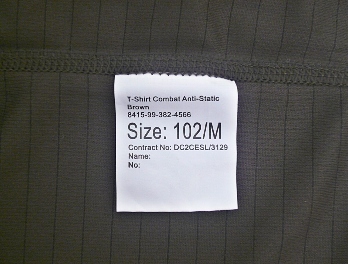 British Army T-Shirt Anti-Static Brown - Image 2