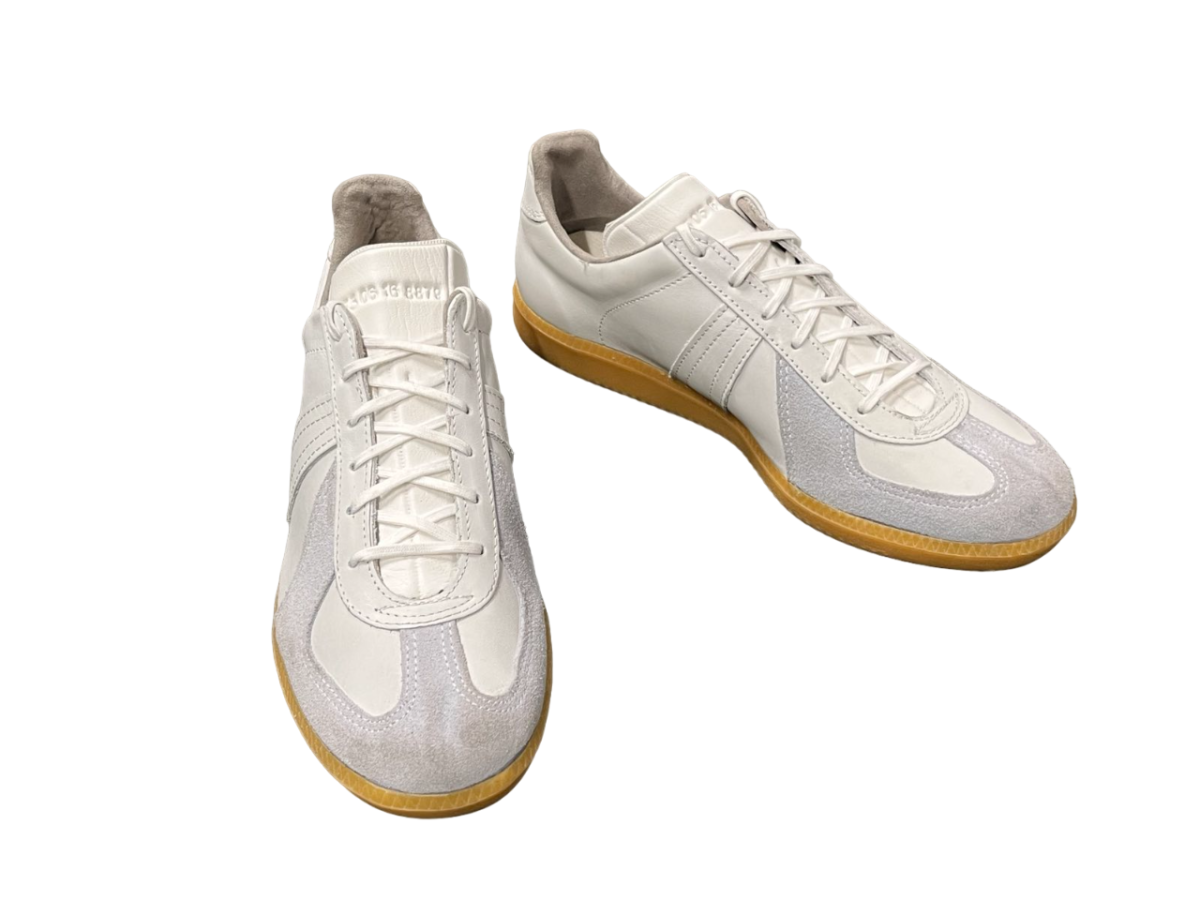 German Army Leather Trainers White - Image 3