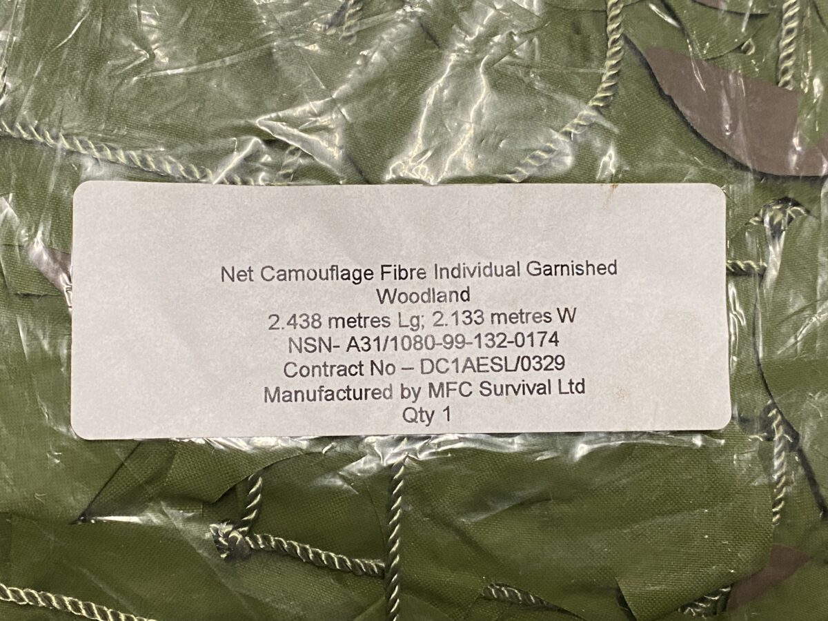 British Army Individual Camouflage Net Woodland - Image 2