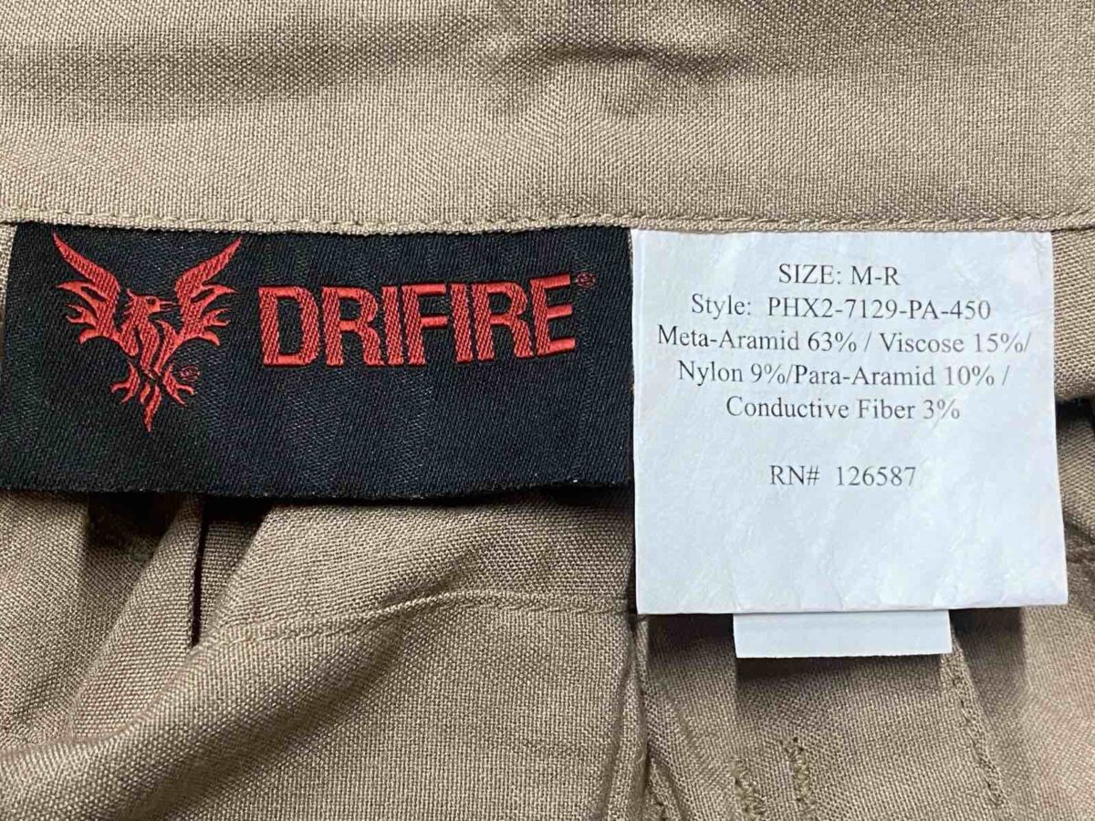 DRIFIRE Fortrex FR Flight Suit Jacket Tan - Image 3