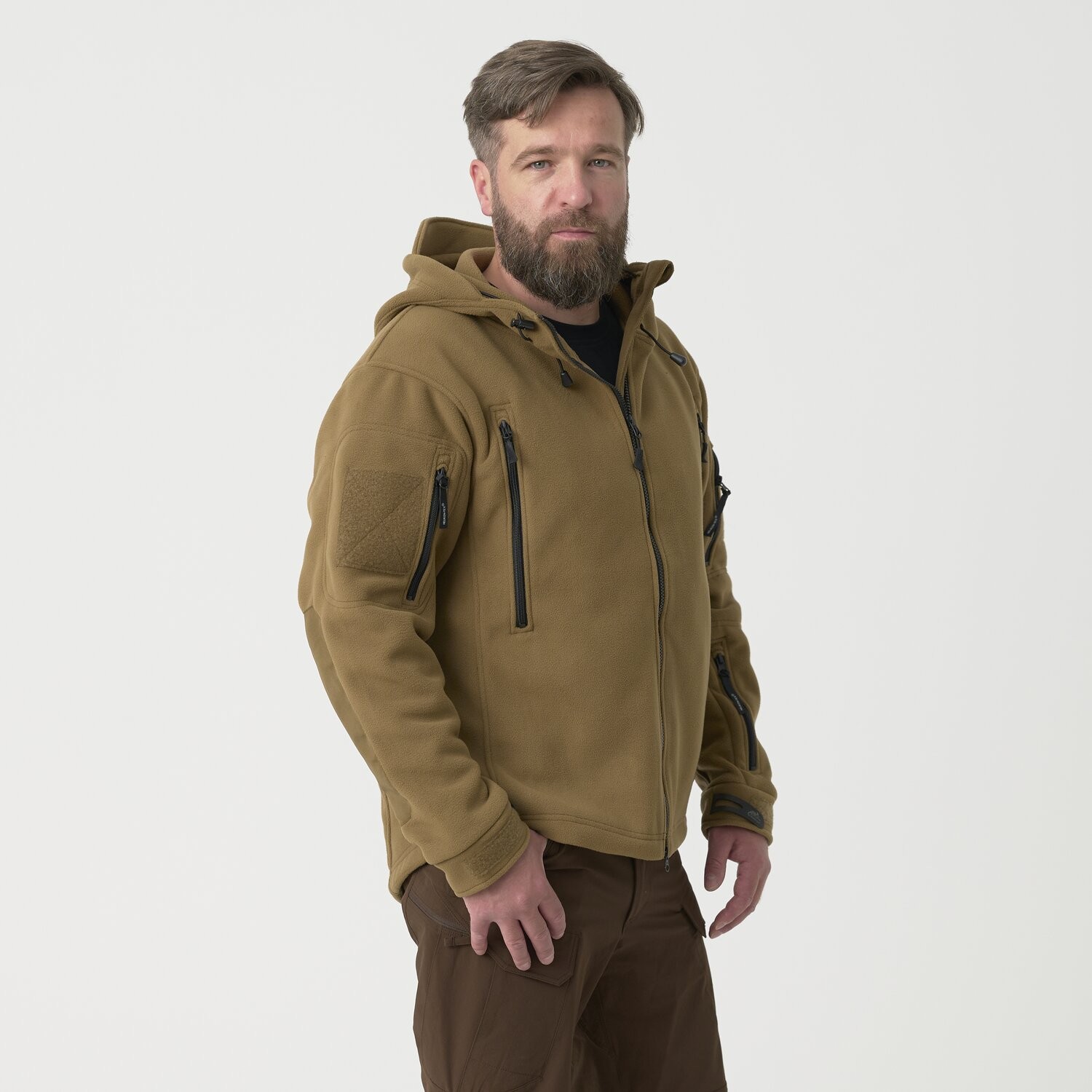 Helikon-Tex Patriot Double Fleece Jacket – Men’s Size L, Hooded Windbreaker, Tactical Outdoor