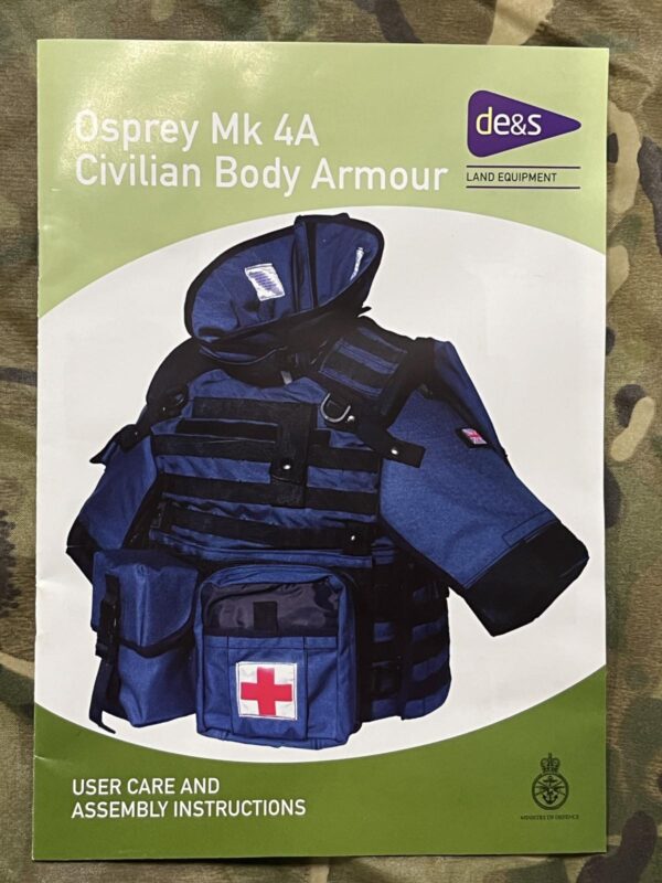 Briti Armee plaadikandja vest Civilian Osprey MK 4A Blue