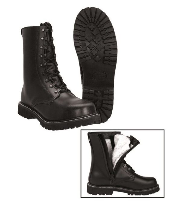 Mil-Tec Paratrooper Boots with Pile Lining and Zipper