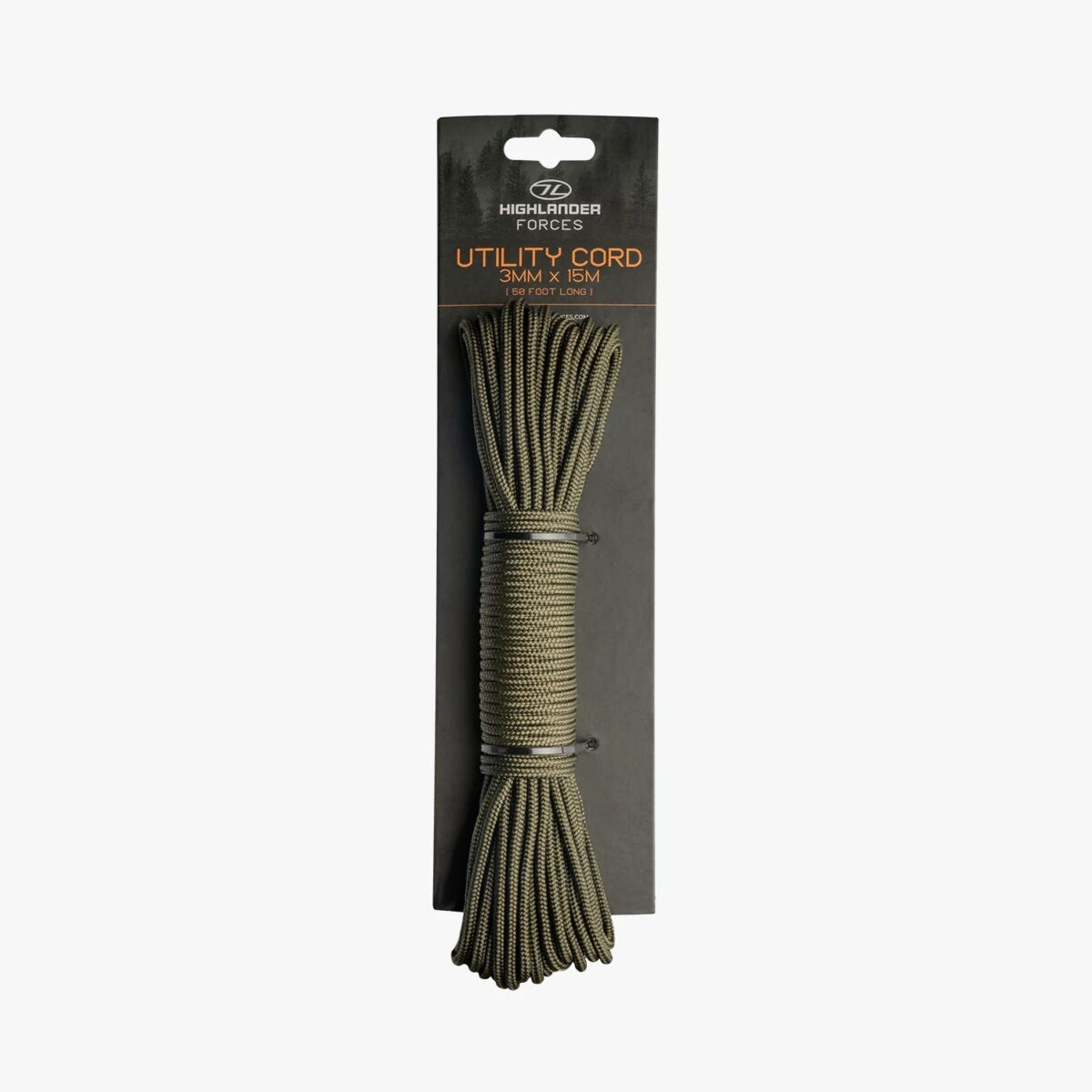 Highlander® Utility Cord 3mm x 15m Olive - Image 3