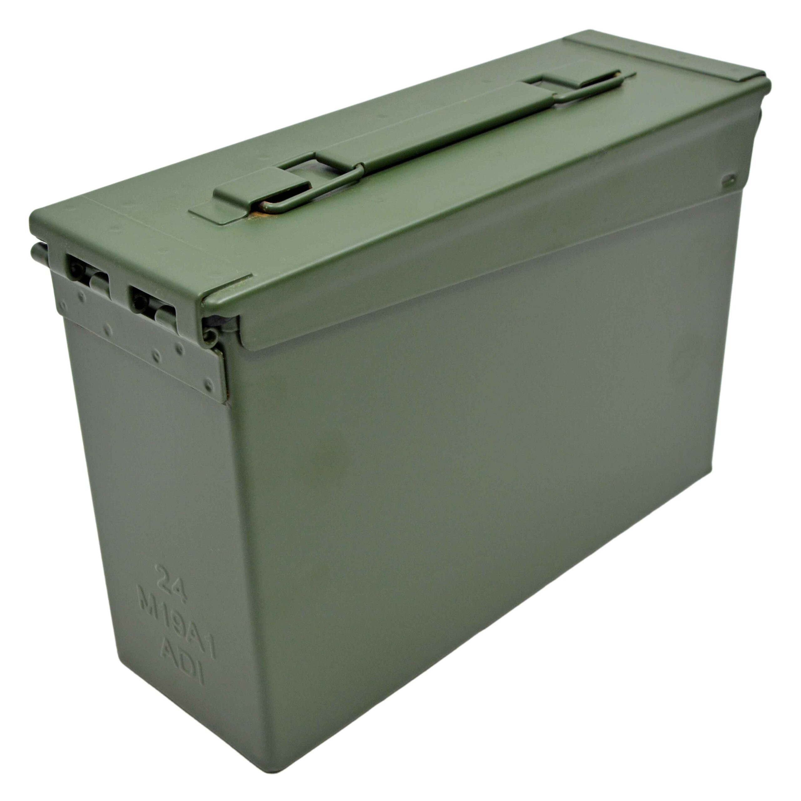 British Army M19A1 Steel Ammo Can Olive (1) British Army M19A1 Steel Ammo Can Olive - Image 1