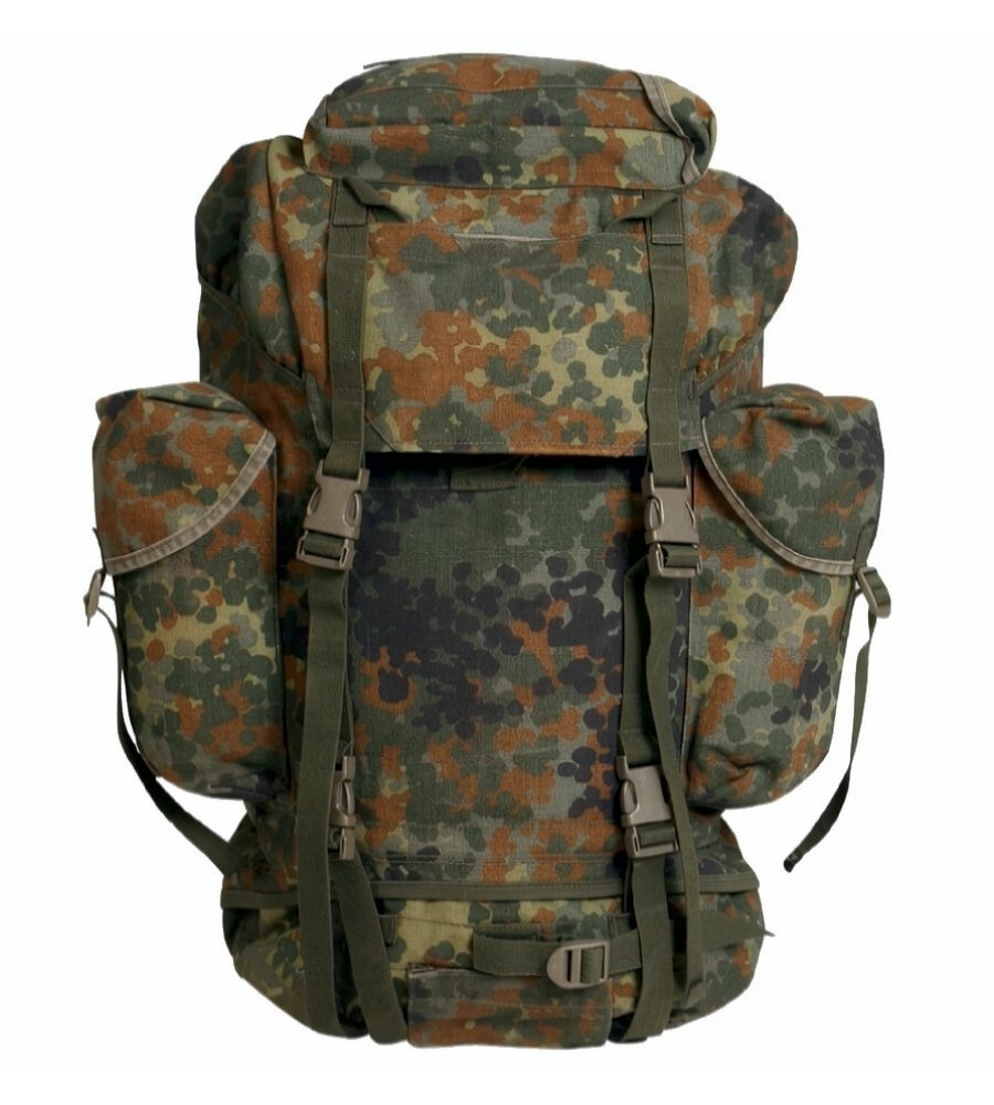 0935 German Army Backpack 65L Flecktarn (1) German Army Backpack 65L Flecktarn - Image 1