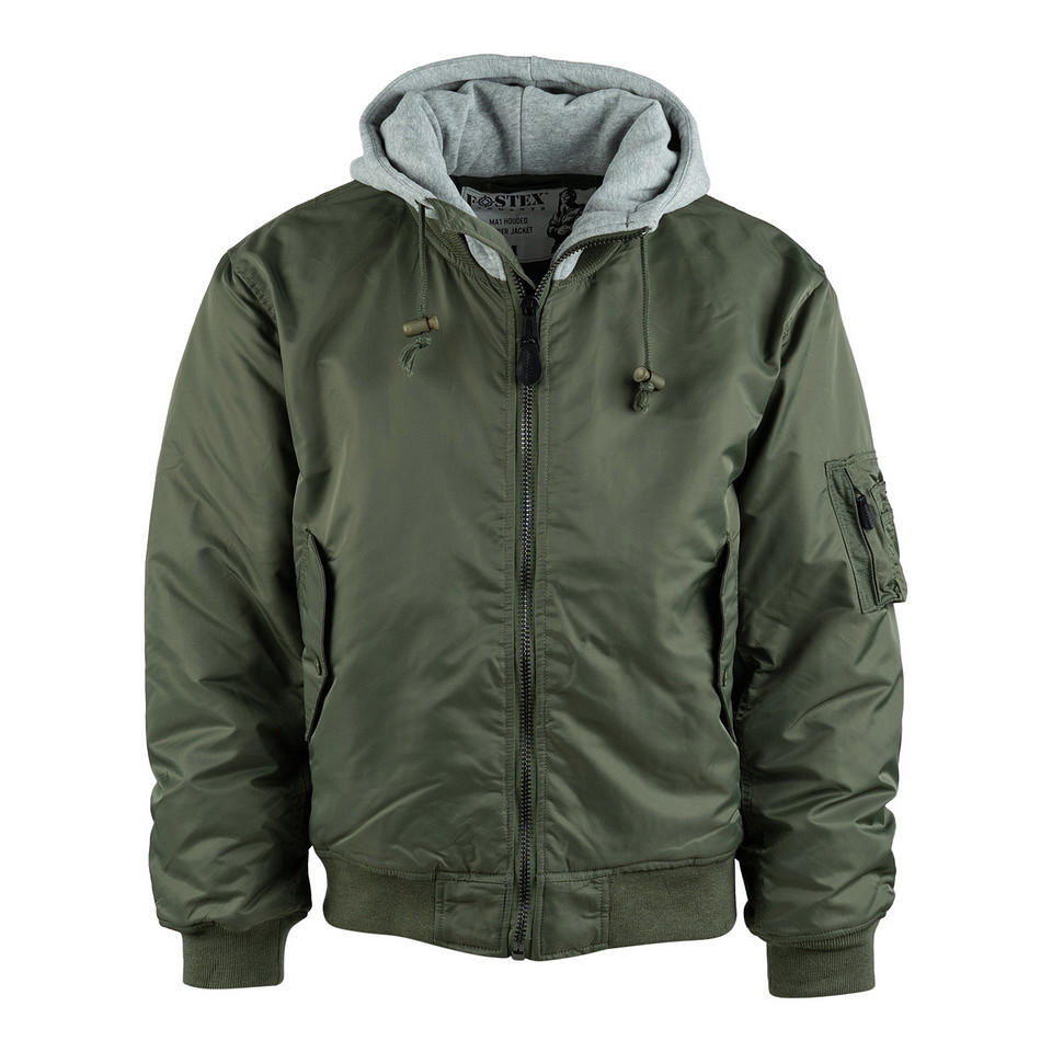 Fostex® MA-1 Hooded Bomber Jacket Green (1) Fostex® MA-1 Hooded Bomber Jacket - Image 1