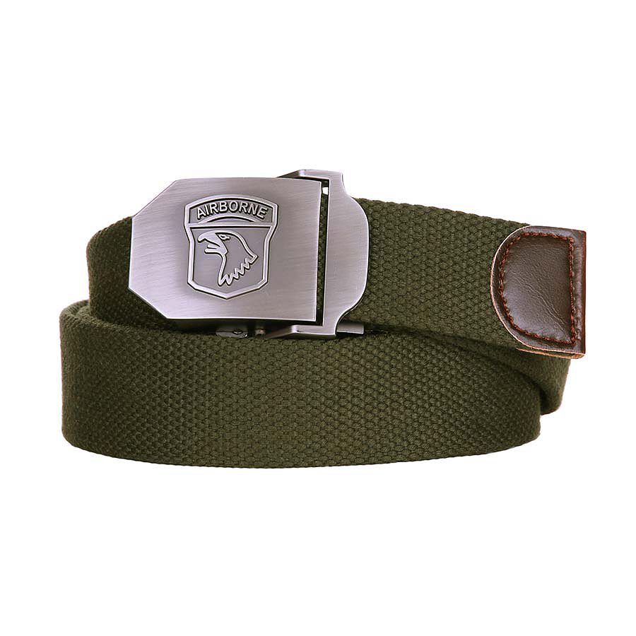 241332 101INC® Airborne Webbing Belt, style 3 Green 101INC® Airborne Webbing Belt, style 3 - Image 1